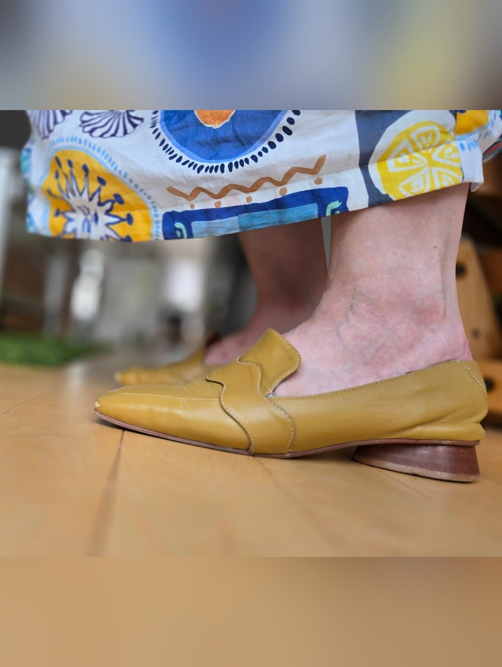 Maguire "Toledo" Luxe Leather Slip-On Loafer in Mustard Yellow